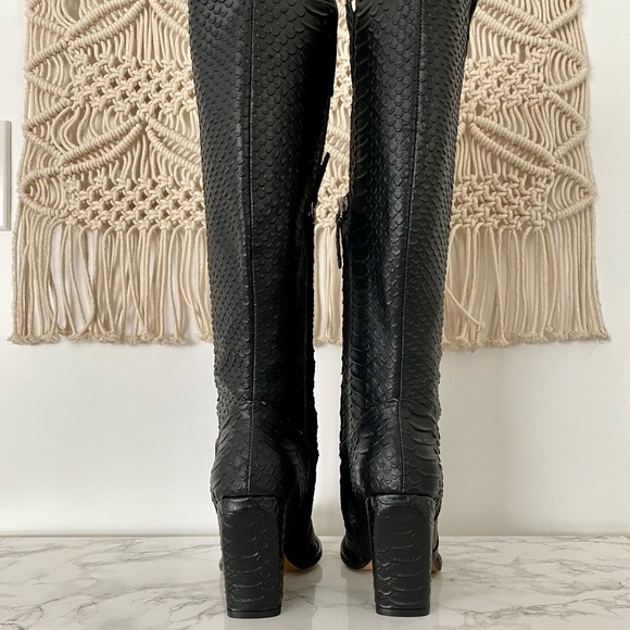 Revolve Leather Cowboy Boot Size 6.5 - Picture 6 of 11